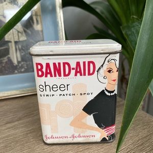 Vintage Band Aid sheer tin & contents